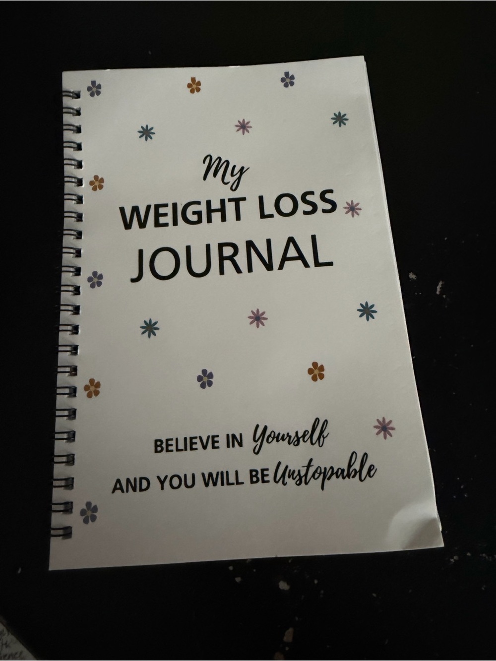 My Weight Loss Journal — White Spiral Notebook for Goal Tracking